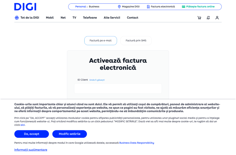 Activează factura electronică