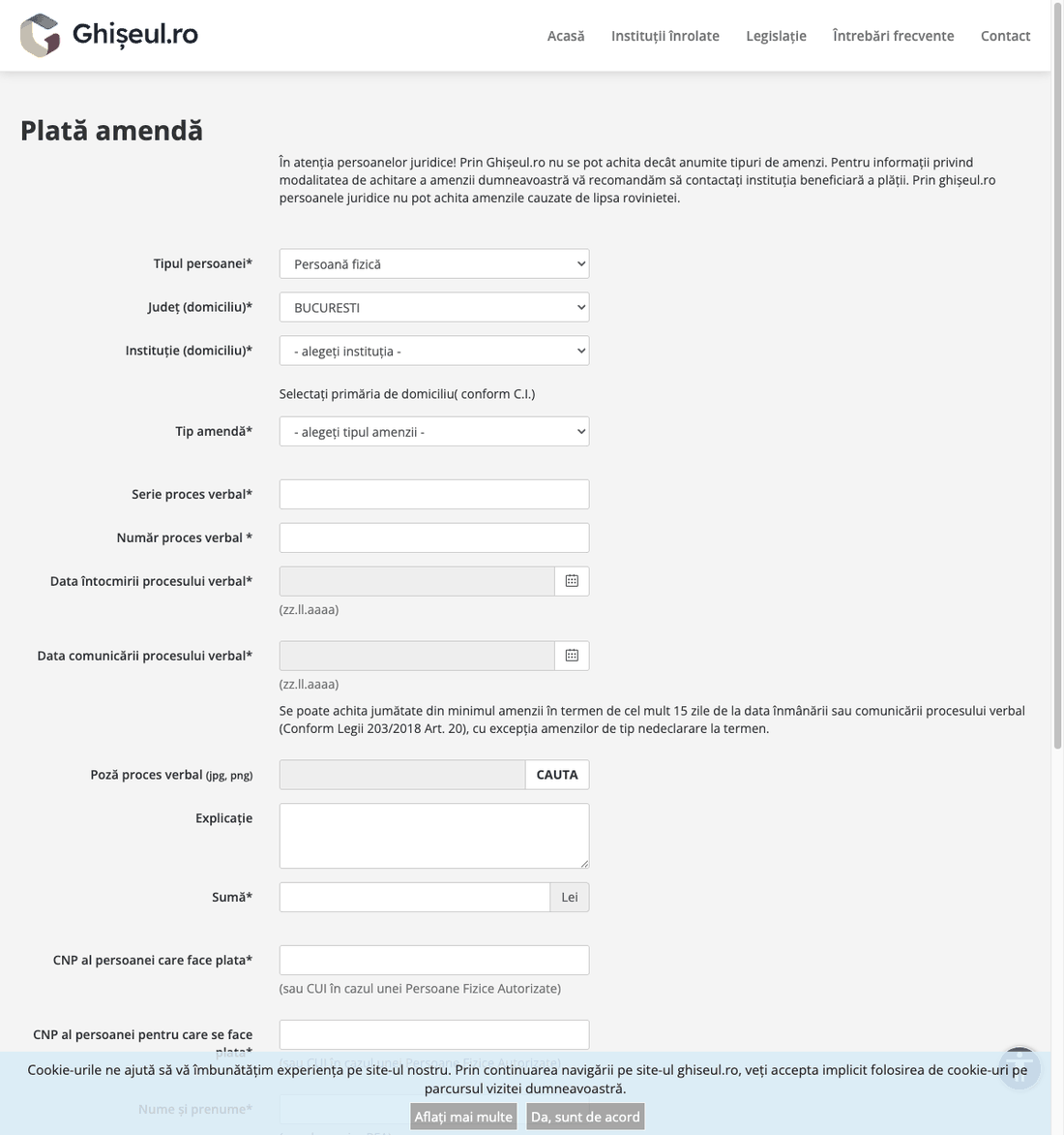 Plătește amenzi circulație