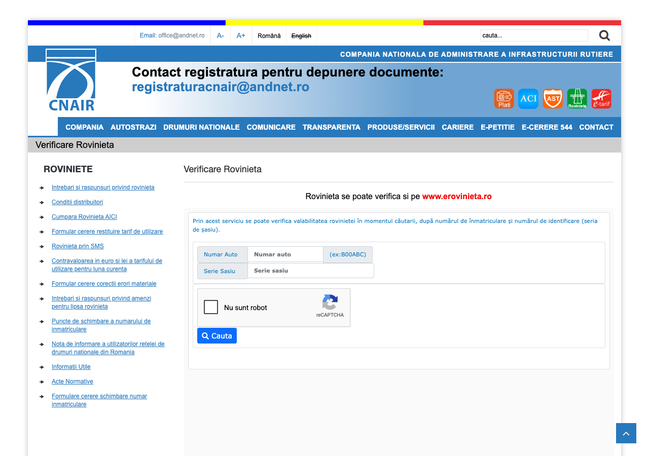 Accesează platforma oficială CNAIR