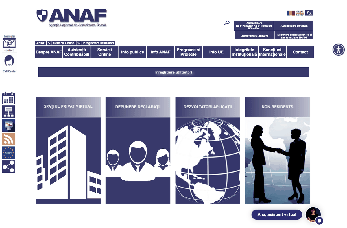 Deschide pagina Spațiul Privat Virtual